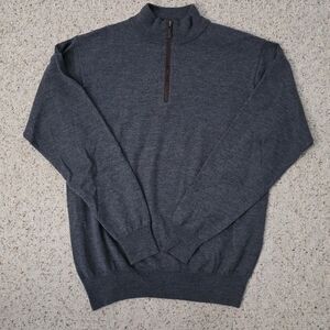 Peter Millar Charcoal Zip-Up Sweater